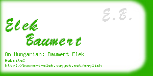 elek baumert business card